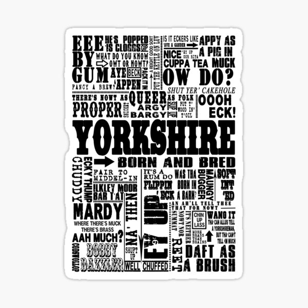 YORKSHIRE SAYINGS Sticker