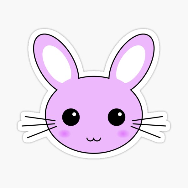 Bunny Face Stickers Redbubble - cutest bunny ears in pink roblox