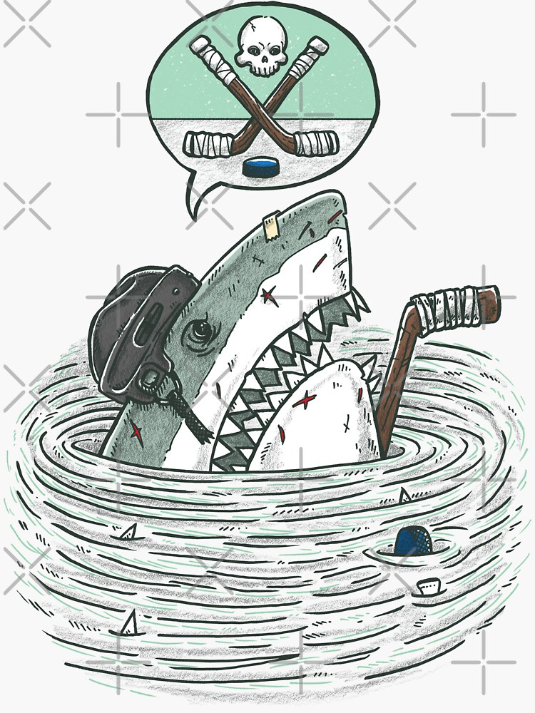 Thumbnail 3 of 3, Sticker, The Enforcer Shark designed and sold by nickv47.