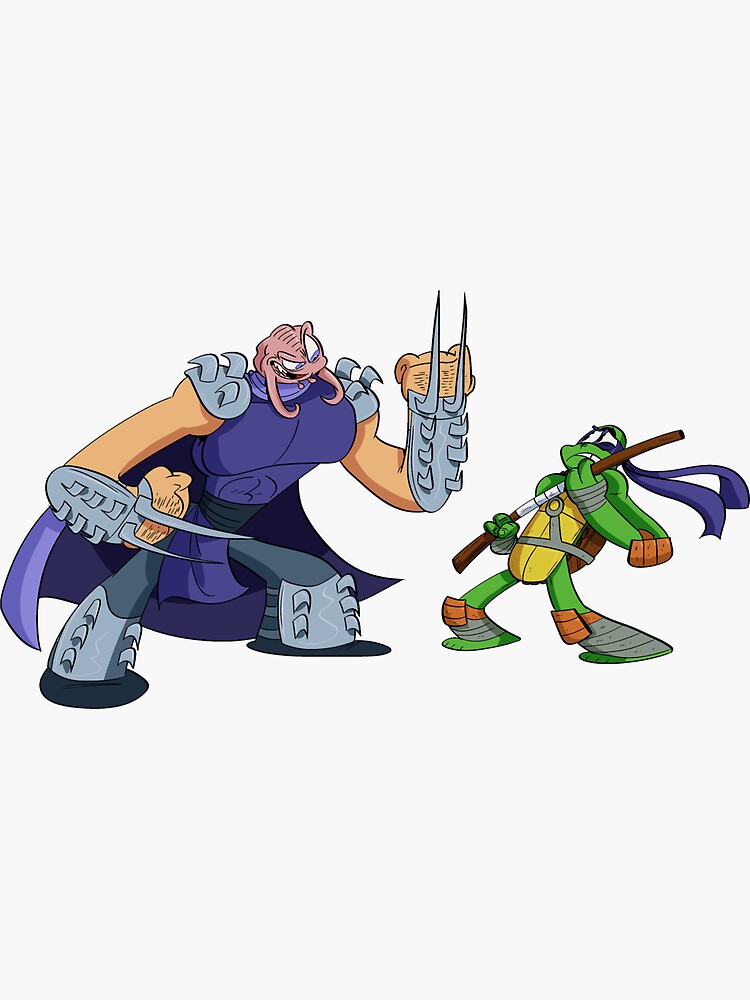 "Shredder Krang for a Head" Sticker by TVsKyle Redbubble