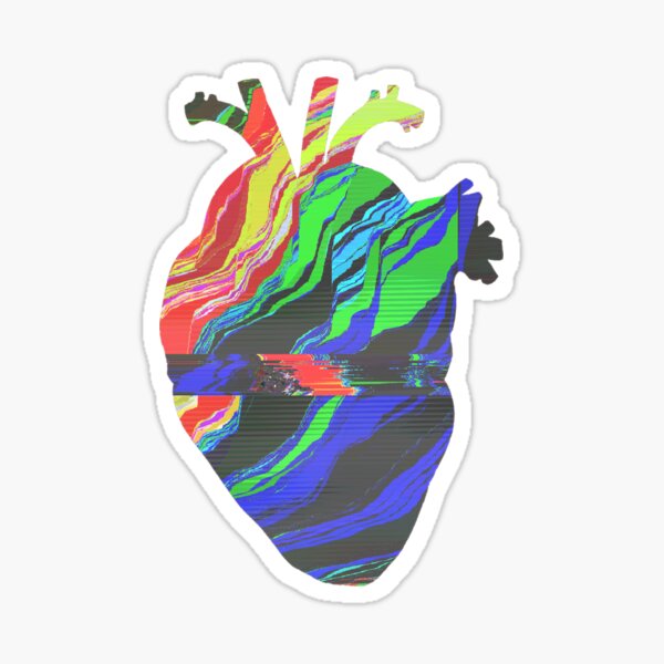 Glitch Heart Sticker