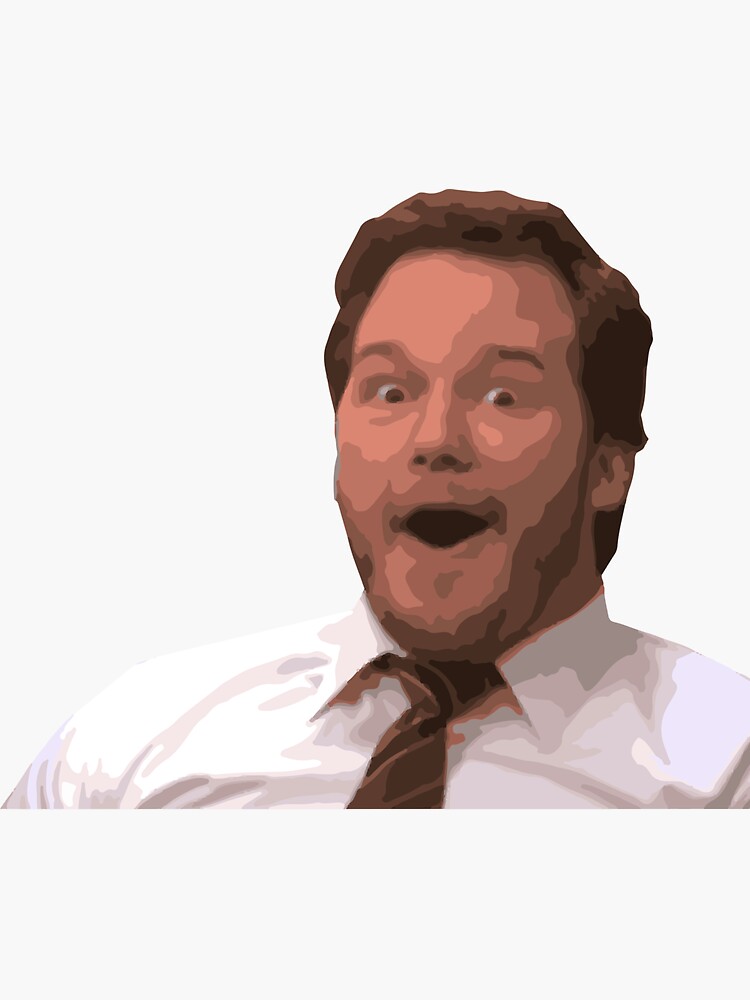 "Andy Dwyer" Sticker by DLUTEDDESIGN Redbubble