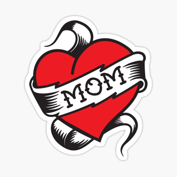 mom tattoo Sticker for Sale by 4o5designs  Redbubble