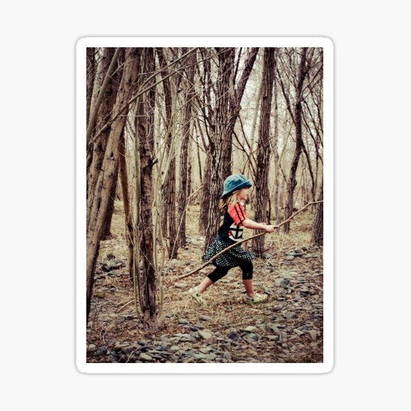 Forest Girl Sticker