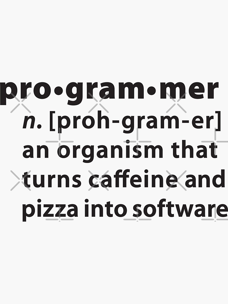 programmer-dictionary-definition-sticker-for-sale-by-laundryfactory