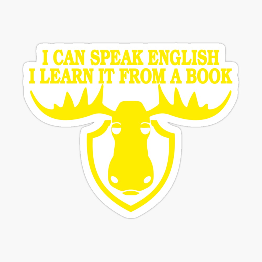 I Can Speak English I Learn It From A Book Greeting Card By Teesbox Redbubble