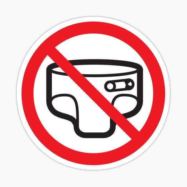 No more diapers! Toilet trainedness Sticker