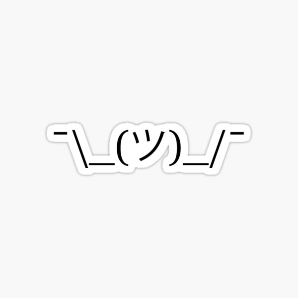 Shrug Emoji Stickers | Redbubble