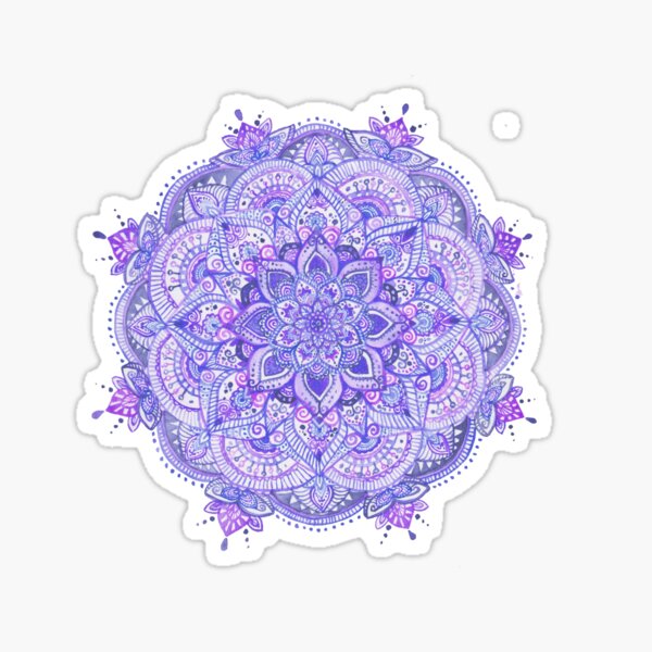 Item preview, Watercolour Mandala Purple designed and sold by M E G  M A D E.