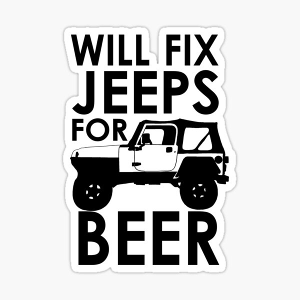 Jeep Beer Stickers Redbubble