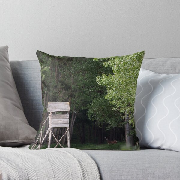 Item preview, Hunting hut and deer in forest designed and sold by goceris.