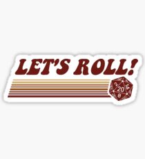Let's Roll Roleplaying Game Dice Sticker