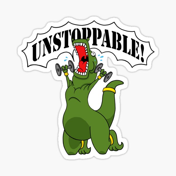 Unstoppable Trex Dinosaur Vinyl Sticker