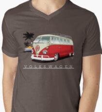 Red & White 11 Window Men's V-Neck T-Shirt