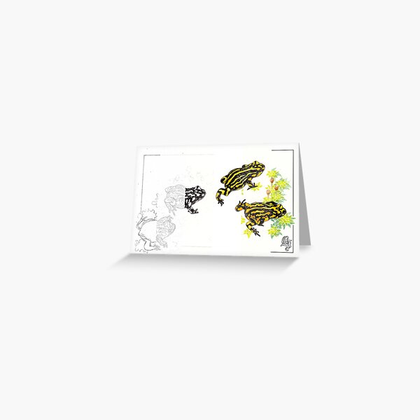 Corroboree frogs - work in progress Greeting Card
