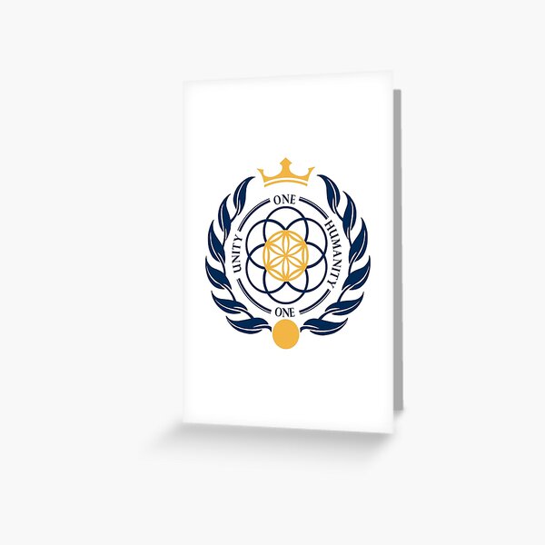 One Unity One Humanity Coat of Arms #Asgardia  #SpaceKingdom #SpaceNation #MicroNation  Greeting Card