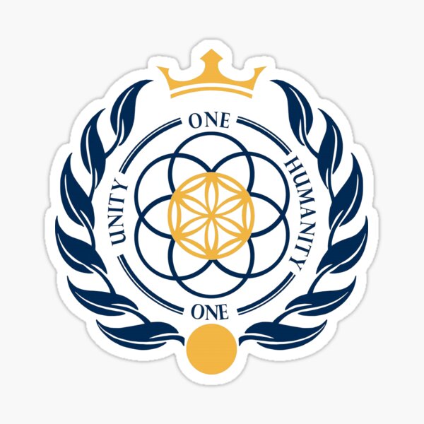 One Unity One Humanity Coat of Arms #Asgardia  #SpaceKingdom #SpaceNation #MicroNation  Sticker