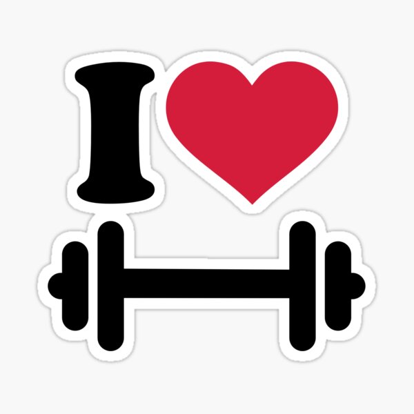 Item preview, I love barbell dumbbell designed and sold by Designzz.