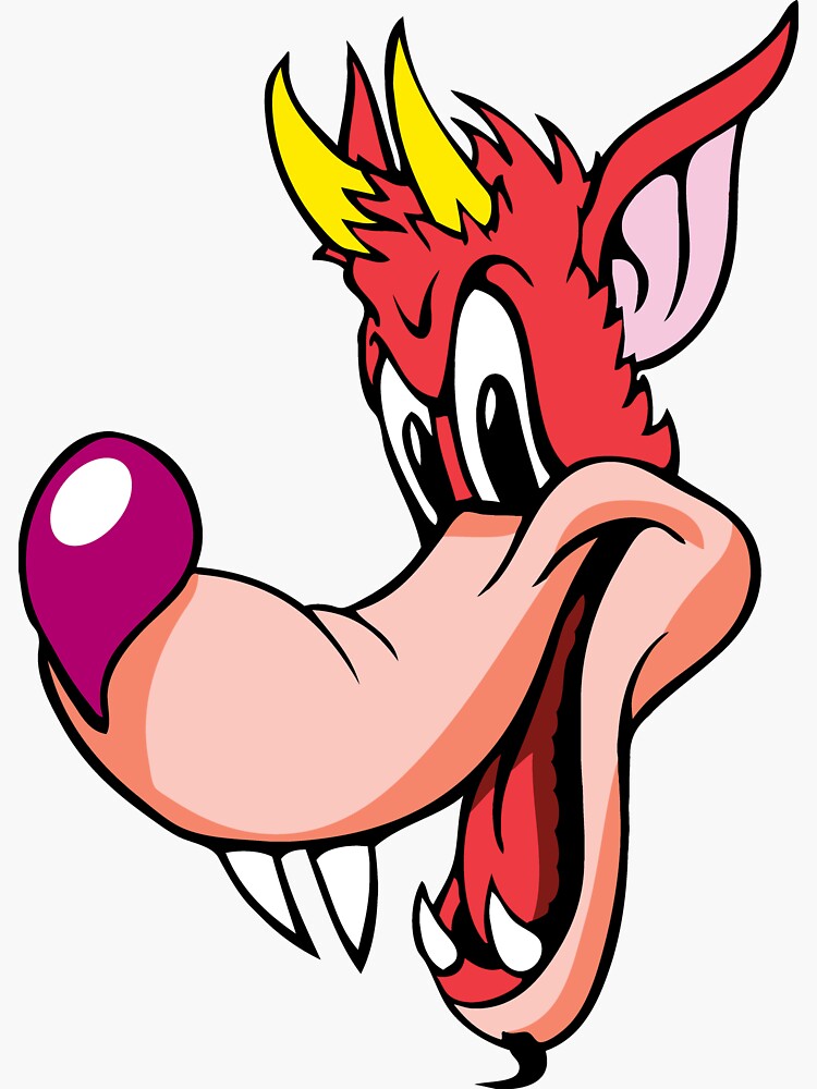 "Retro Wolf" Sticker for Sale by scooterbaby Redbubble