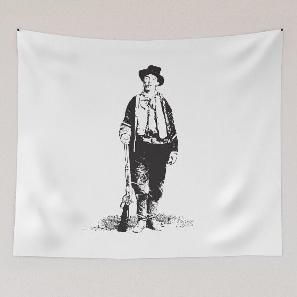 Item preview, Billy the Kid Gunslinger William H Bonnie Vintage Historical West Black designed and sold by KNUXX Shop.