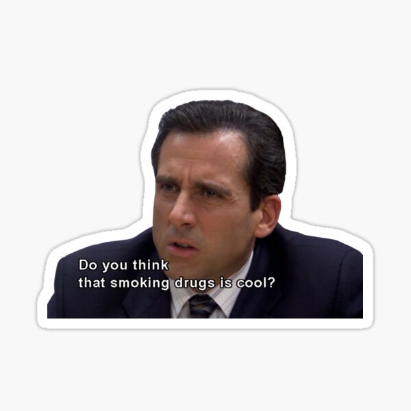 Michael Scott on Drugs Sticker