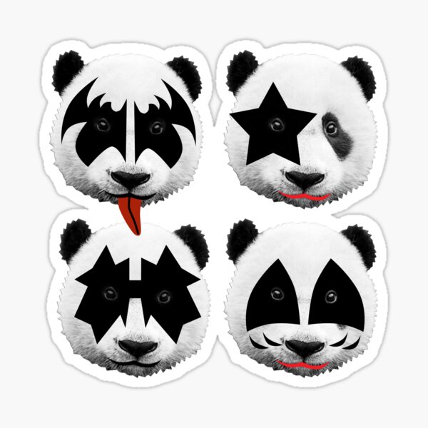 panda kiss Sticker