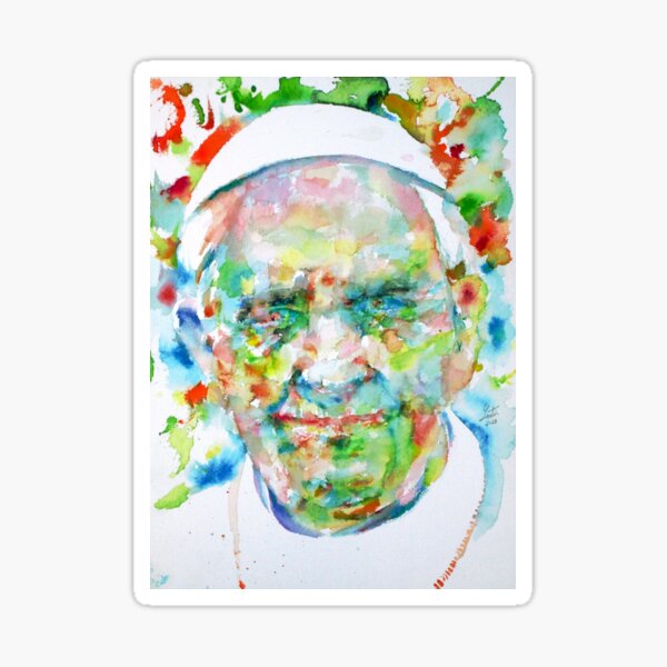 Item preview, POPE FRANCIS - watercolor portrait designed and sold by lautir.