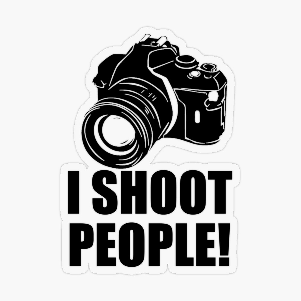 I shoot people, photography photographer Polaroid' Sticker | Spreadshirt