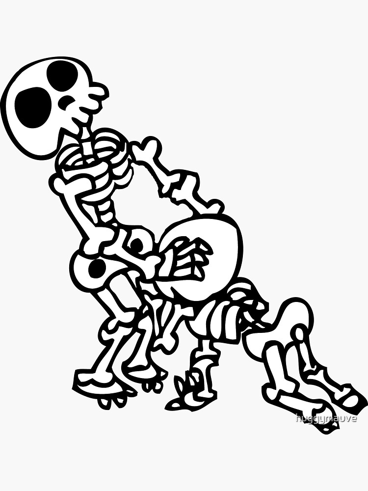 Funny Blowjob Sex Skeleton Sticker For Sale By Huggymauve Redbubble