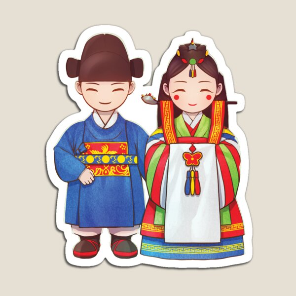 Aperçu de l'œuvre Poupées de mariage coréen créée et vendue par Nancy Teeple.