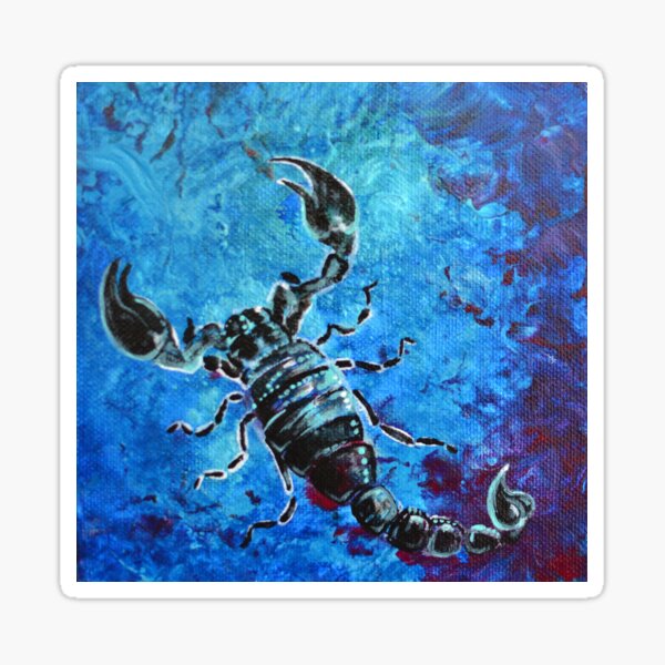 Scorpius - black and blue scorpion Sticker