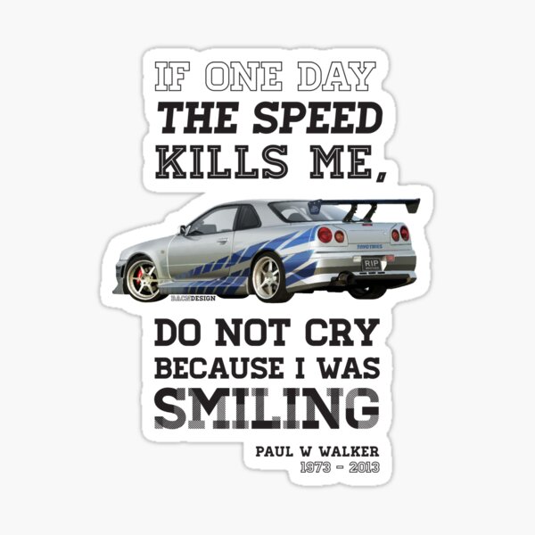 2X R.J.P Paul Walker Motto Auto Sticker Window Vinyl Car Bumper Truck Wall  Decal