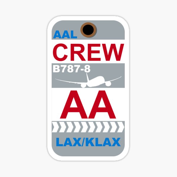 AA Boeing 787-8 Crew Los Angeles Sticker