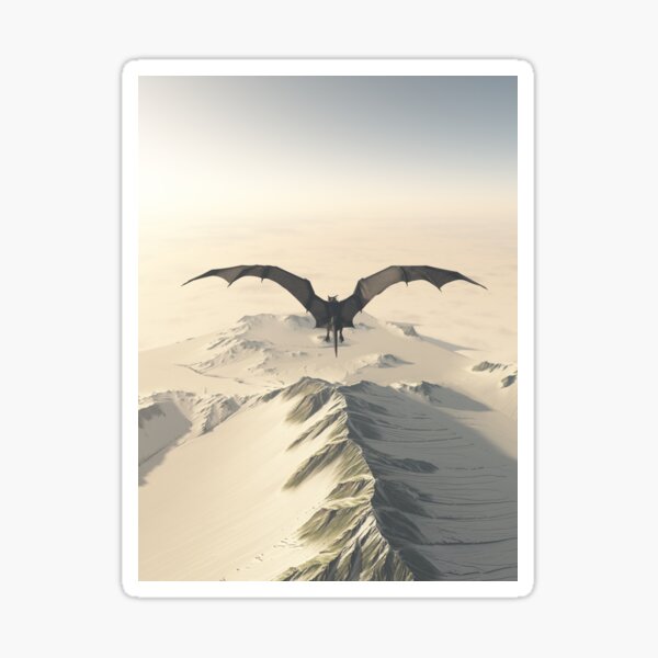 Item preview, Grey Dragon Flight Over Snowy Mountains designed and sold by algoldesigns.