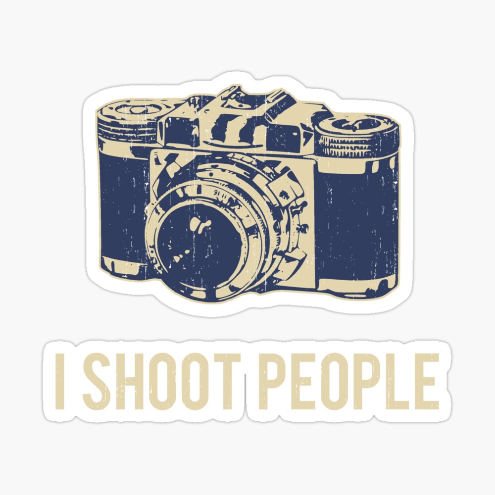 I shoot people, photography photographer Polaroid' Sticker | Spreadshirt