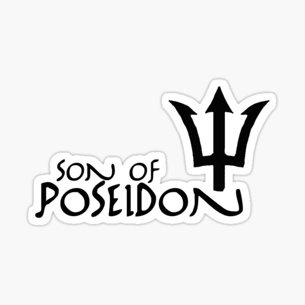 Son of Poseidon, dark print Sticker