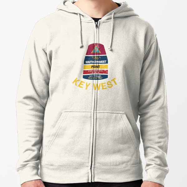 Southernmost Point - Key West Florida Keys Souvenir for Island Lovers Zipped Hoodie
