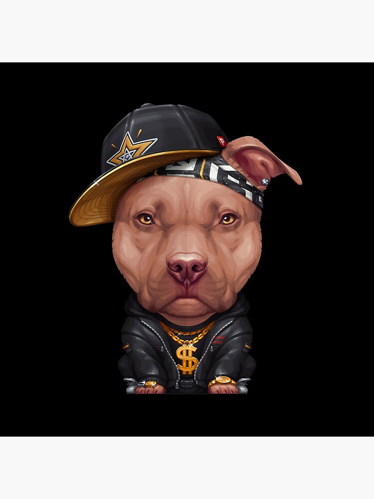 White Pit Bull Terrier Hip-hop Super Star Pitbull Rapper Kids Clothing | Redbubble