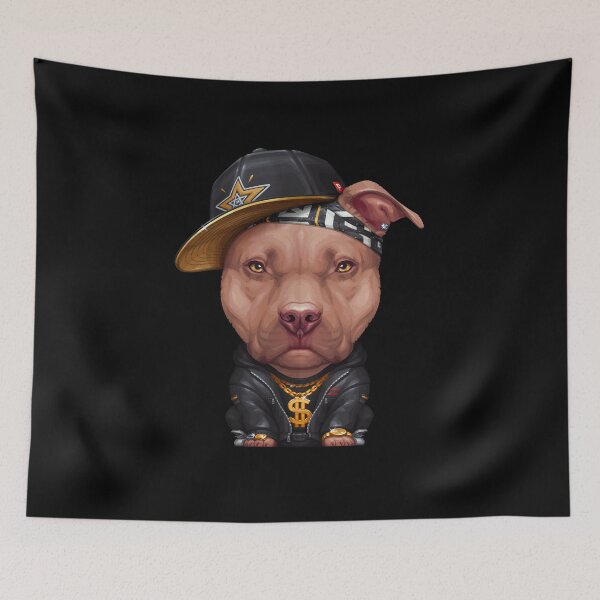 Item preview, Chocolate Pit Bull Terrier Hip-Hop Super Star  designed and sold by anmlz.
