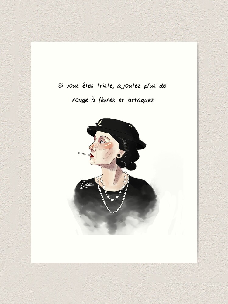 Coco Chanel Art Print for Sale by Minle-art