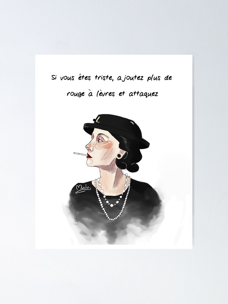 Coco Chanel Quote. The best things in life Poster