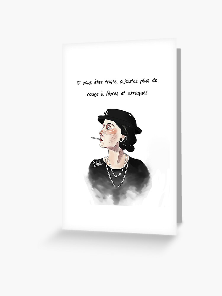 Authentic COCO CHANEL gift note Card & Envelope BIRTHDAY LBGQT HUMOR MAN  HEAVILY