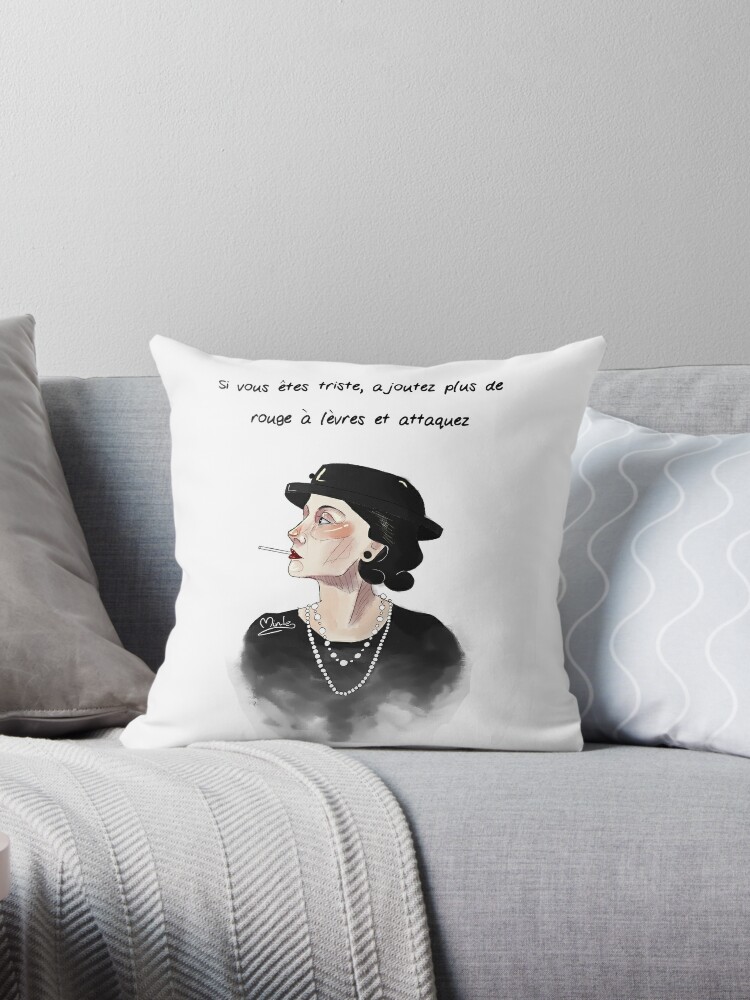 Coco Chanel Throw Pillow for Sale by Minle-art