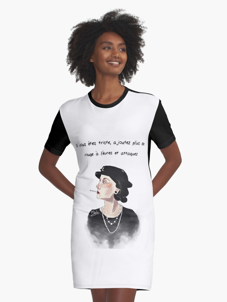 Coco Chanel Graphic T-Shirt Dress for Sale by Minle-art