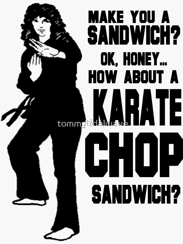 "Karate Chop Sandwich" Sticker for Sale by tommytidalwave Redbubble