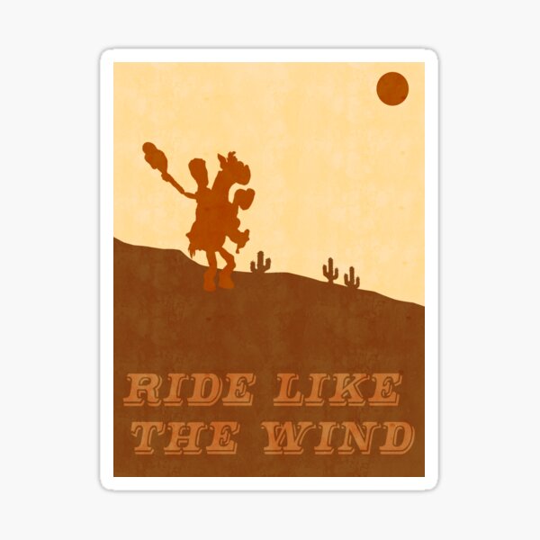 "Ride Like The Wind" Sticker for Sale by CampCreations Redbubble