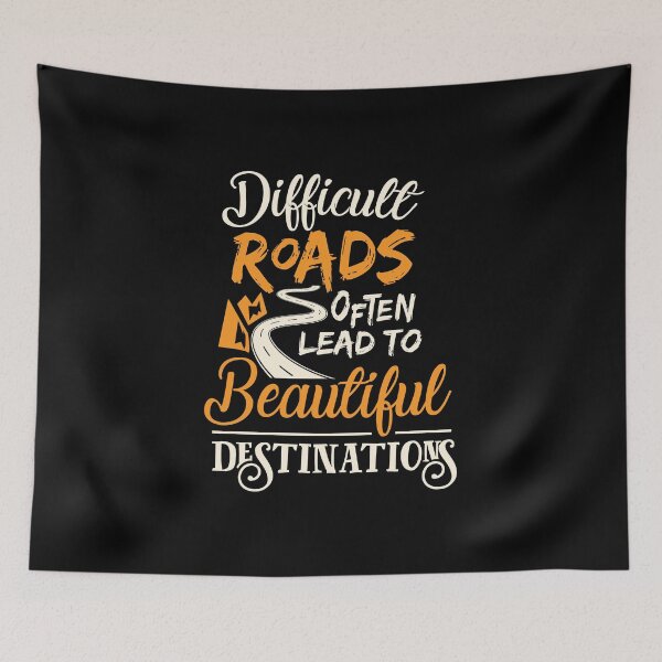Item preview, Mountains Shirt Difficult Roads Lead To Beautiful Destinations Gift Tee designed and sold by haselshirt.