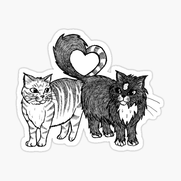 Cats in Love Sticker