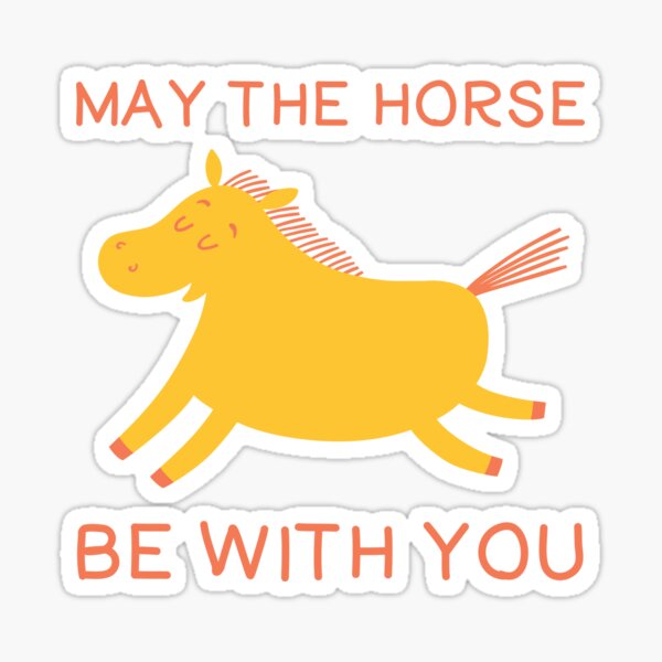 Item preview, May The Horse Be With You - Cute Horse Lover T Shirt designed and sold by bitsnbobs.