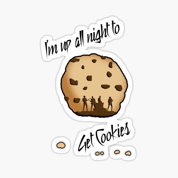 Vista previa del artículo con la obra «Estoy despierto toda la noche para obtener cookies», diseñado y vendido por HeatherMel.